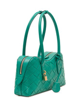STELLA MCCARTNEY - Borsa a Mano Stella Ryder con Intreccio e Lucchetto - Verde - LIDIASHOPPING® - Official Website