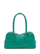 STELLA MCCARTNEY - Borsa a Mano Stella Ryder con Intreccio e Lucchetto - Verde - LIDIASHOPPING® - Official Website