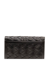 STELLA MCCARTNEY - Portafoglio Ryder con Patta e Intreccio - Nero - LIDIASHOPPING® - Official Website