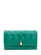 STELLA MCCARTNEY - Portafoglio Ryder con Patta e Intreccio - Verde - LIDIASHOPPING® - Official Website