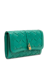 STELLA MCCARTNEY - Portafoglio Ryder con Patta e Intreccio - Verde - LIDIASHOPPING® - Official Website