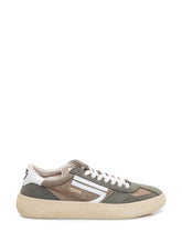 PURAAI - Low Top Sneakers with Laces and Contrast Panels - Green - LIDIASHOPPING® - Official Website
