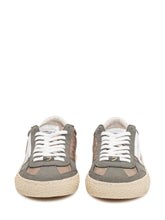PURAAI - Low Top Sneakers with Laces and Contrast Panels - Green - LIDIASHOPPING® - Official Website