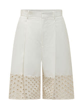 MARNI - Tailored Bermuda Shorts with Broderie Anglaise Insert - White - LIDIASHOPPING® - Official Website