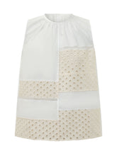 MARNI - Sleeveless Top with Embroidered Panels - White - LIDIASHOPPING® - Official Website