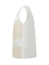 MARNI - Sleeveless Top with Embroidered Panels - White - LIDIASHOPPING® - Official Website