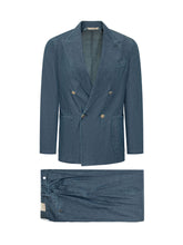 BRIGLIA - Double Breasted Suit with Trousers - Blue - LIDIASHOPPING® - Official Website
