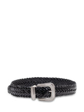 KATE CATE - Cintura Tex Mex Braid in Pelle Intrecciata - Nero - LIDIASHOPPING® - Official Website