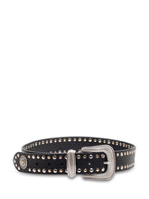KATE CATE - Cintura Floyd con Borchie e Fibbie Incise - Nero - LIDIASHOPPING® - Official Website