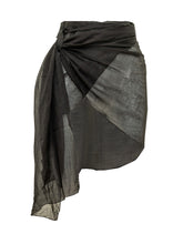 KATE CATE - Gonna Pareo Corta Drappeggiata - Nero - LIDIASHOPPING® - Official Website