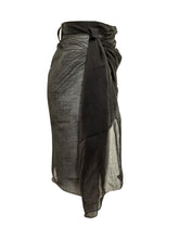 KATE CATE - Gonna Pareo Corta Drappeggiata - Nero - LIDIASHOPPING® - Official Website