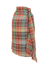 KATE CATE - Gonna Pareo Corta Drappeggiata - Marrone - LIDIASHOPPING® - Official Website