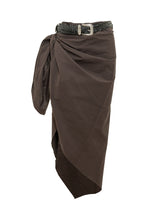 KATE CATE - Gonna Pareo Lunga con Motivo - Marrone - LIDIASHOPPING® - Official Website