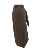 KATE CATE - Gonna Pareo Lunga con Motivo - Marrone - LIDIASHOPPING® - Official Website