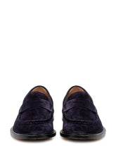 STURLINI - Suede Loafers with Front Strap - Blue - LIDIASHOPPING® - Official Website