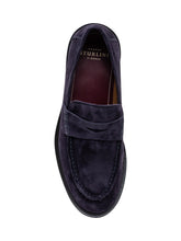 STURLINI - Suede Loafers with Front Strap - Blue - LIDIASHOPPING® - Official Website