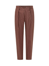 BRIGLIA - Pantaloni Sartoriali con Pinces - Rosso - LIDIASHOPPING® - Official Website