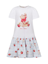 MONNALISA - Abito con stampa frontale - Bianco - LIDIASHOPPING® - Official Website