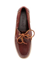 SEBAGO - Mocassini Docksides Portland con Lacci - Rosso - LIDIASHOPPING® - Official Website