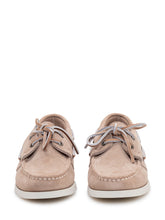 SEBAGO - Mocassini da Barca Portland Flesh Out in Pelle Scamosciata - Beige - LIDIASHOPPING® - Official Website