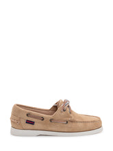 SEBAGO - Mocassini da Barca Portland Flesh Out in Pelle Scamosciata - Beige - LIDIASHOPPING® - Official Website