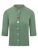 QUILISIA - Cardigan in Maglia con Passamaneria - Verde - LIDIASHOPPING® - Official Website
