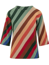 QUILISIA - Crewneck Top with Intarsia Stripes - Multicolor - LIDIASHOPPING® - Official Website