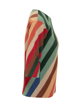 QUILISIA - Crewneck Top with Intarsia Stripes - Multicolor - LIDIASHOPPING® - Official Website