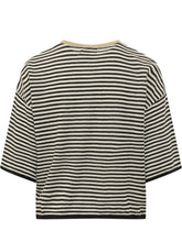 QUILISIA - Cardigan Girocollo a Righe - Nero - LIDIASHOPPING® - Official Website