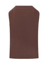 QUILISIA - Knit Vest with Buttons - Brown - LIDIASHOPPING® - Official Website