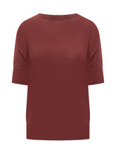 QUILISIA - Oversized Boat Neck Top - Red - LIDIASHOPPING® - Official Website