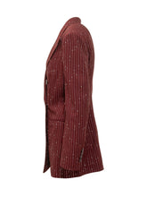 DOLCE & GABBANA - Double-Breasted Pinstripe Blazer with Peak Lapels - Red - LIDIASHOPPING® - Official Website