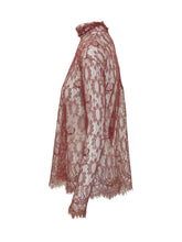 DOLCE & GABBANA - Lace High Neck Top - Red - LIDIASHOPPING® - Official Website