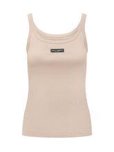 DOLCE & GABBANA - Ribbed Tank Top with Straps - Pink | Lidia Shopping | Official Website
