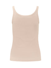 DOLCE & GABBANA - Ribbed Tank Top with Straps - Pink | Lidia Shopping | Official Website