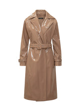 DOLCE & GABBANA - Patent Effect Trench Coat with Belt - Pink - LIDIASHOPPING® - Official Website