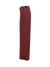 DOLCE & GABBANA - Straight Leg Pinstriped Trousers with Belt - Red - LIDIASHOPPING® - Official Website