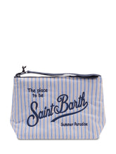 MC2 SAINT BARTH - Aline Pouch with Zip and Logo - Blue | Lidia Shopping | Official Website