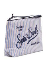 MC2 SAINT BARTH - Aline Pouch with Zip and Logo - Blue | Lidia Shopping | Official Website