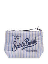 MC2 SAINT BARTH - Aline Pouch with Zip and Logo - Blue | Lidia Shopping | Official Website