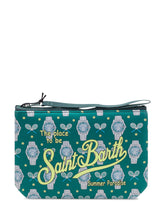 MC2 SAINT BARTH - Aline Pouch with Zip and Graphic Print - Green - LIDIASHOPPING® - Official Website