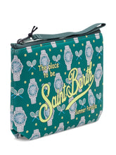 MC2 SAINT BARTH - Aline Pouch with Zip and Graphic Print - Green - LIDIASHOPPING® - Official Website