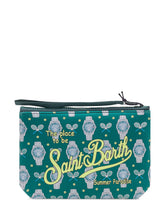 MC2 SAINT BARTH - Aline Pouch with Zip and Graphic Print - Green - LIDIASHOPPING® - Official Website