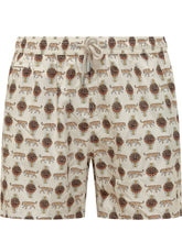 MC2 SAINT BARTH - Costume da Bagno con Vita Elastica e Motivo Illustrato - Beige - LIDIASHOPPING® - Official Website