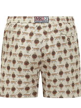 MC2 SAINT BARTH - Costume da Bagno con Vita Elastica e Motivo Illustrato - Beige - LIDIASHOPPING® - Official Website