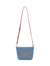 MC2 SAINT BARTH - Borsa a Spalla in Tessuto con Logo Ricamato - Blu - LIDIASHOPPING® - Official Website