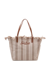 MC2 SAINT BARTH - Borsa Tote City a Righe con Bordi Sfrangiati - Beige | Lidia Shopping ® | Official Website