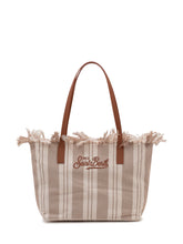 MC2 SAINT BARTH - Borsa Tote City con Manici e Bordo Sfilacciato - Marrone - LIDIASHOPPING® - Official Website