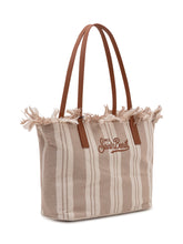 MC2 SAINT BARTH - Borsa Tote City con Manici e Bordo Sfilacciato - Marrone - LIDIASHOPPING® - Official Website