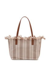 MC2 SAINT BARTH - Borsa Tote City con Manici e Bordo Sfilacciato - Marrone - LIDIASHOPPING® - Official Website